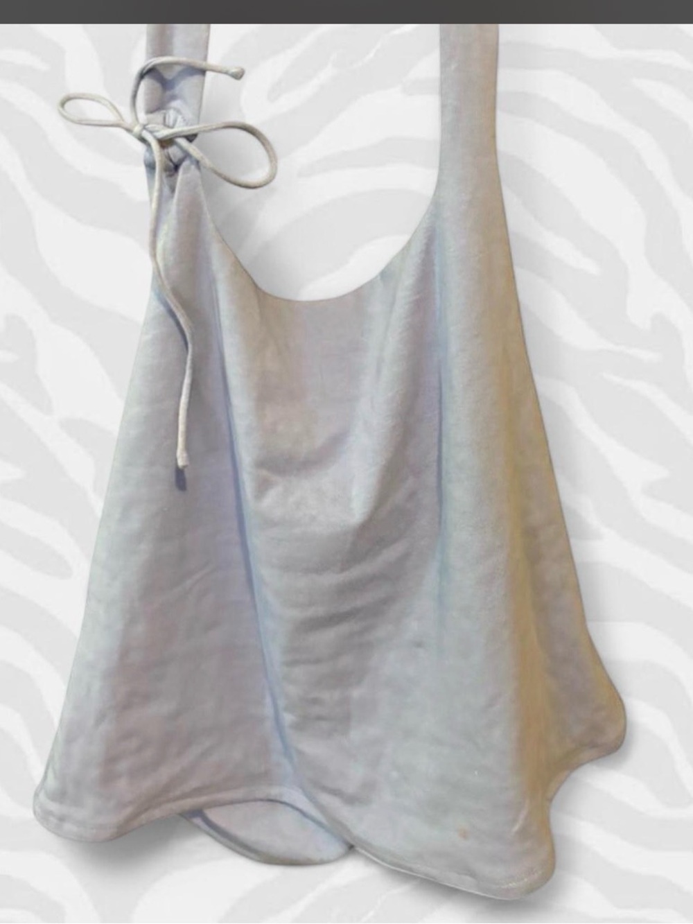 wild fable Light Blue Satin Halter Camisole with Neck Tie